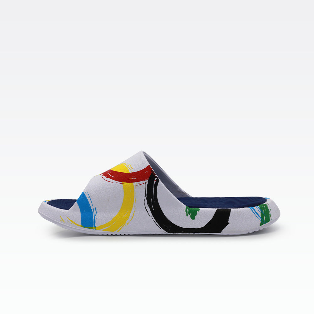 Peak Peak Slides White/Dk.Blue - 3