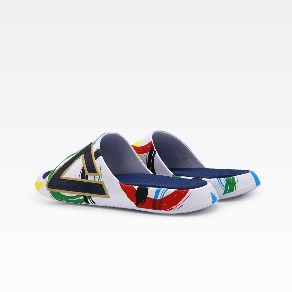 Peak Peak Slides White/Dk.Blue - 4