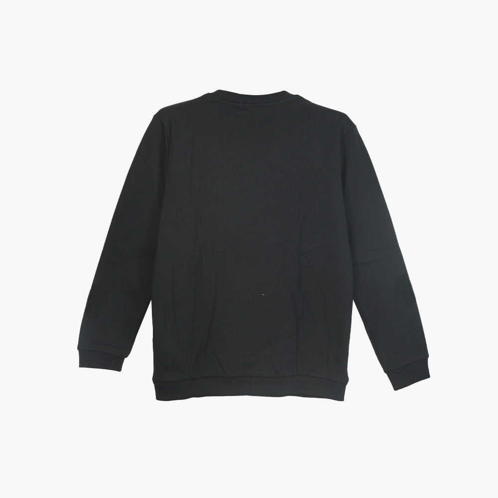 Peak Round Neck Fleece Sweater Black - 2