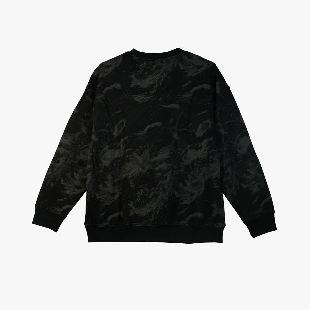Peak Round Neck Fleece Sweater Black - 2