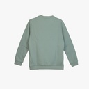 Peak Round Neck Fleece Sweater Grey Green - 2