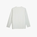 Peak Round Neck Long Sleeves T Shirt White - 2