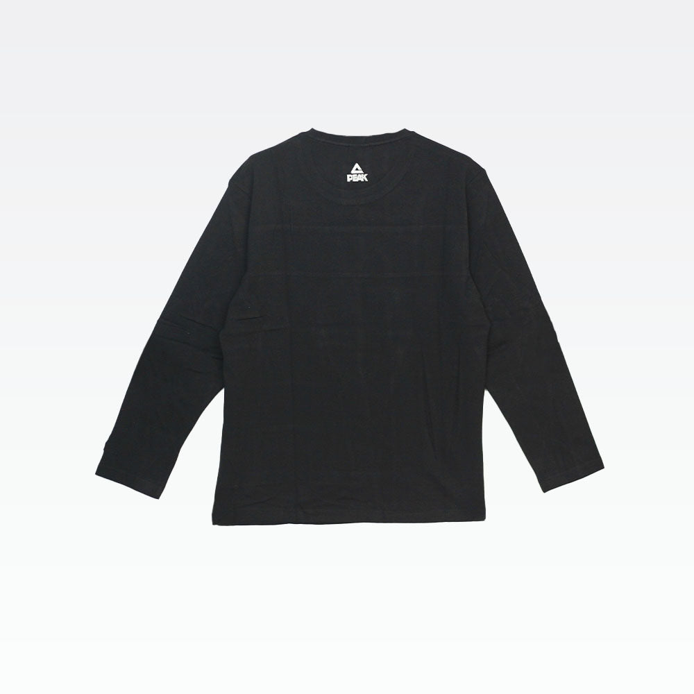 Peak Round Neck Round Sleeves T Shirt Black - 2