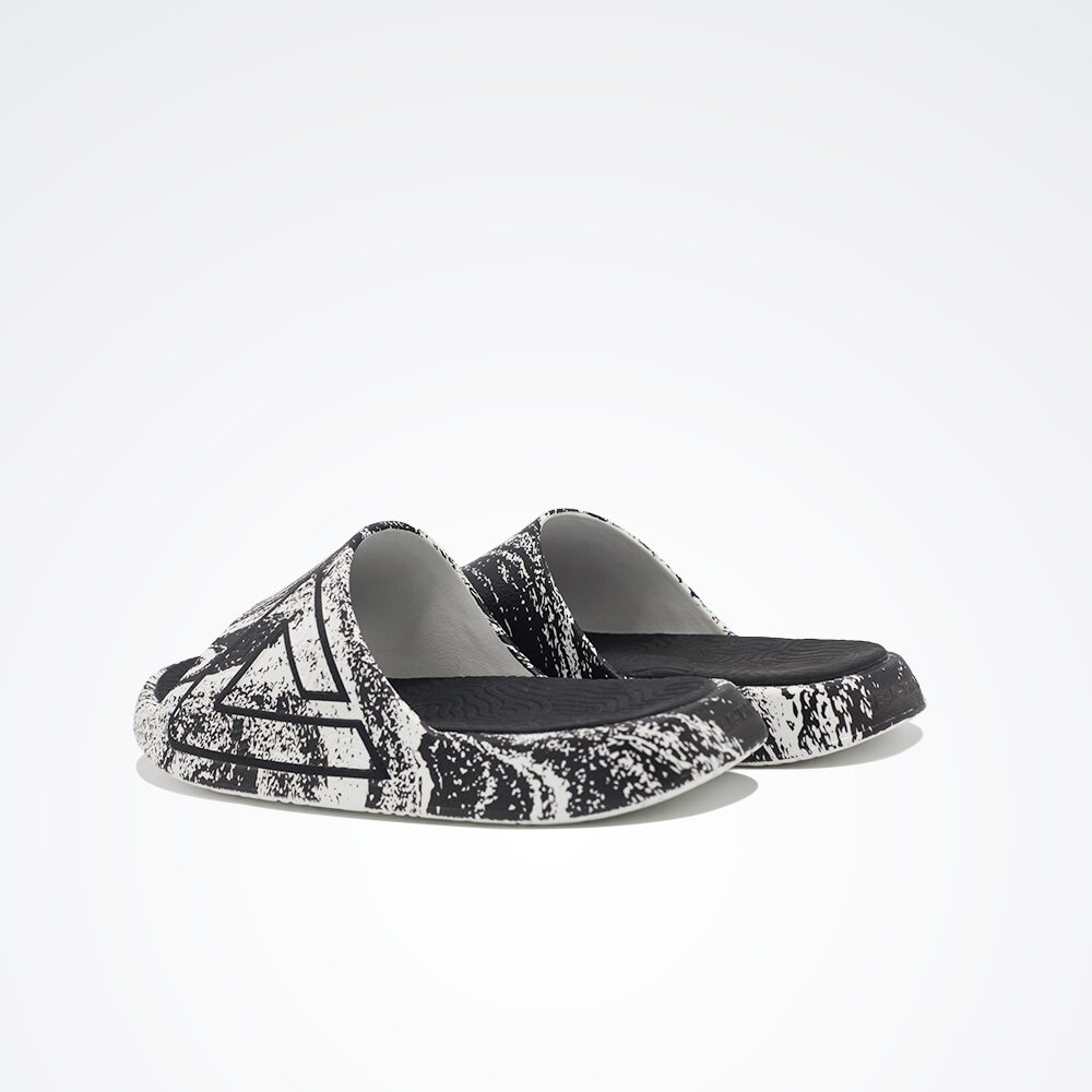 Peak Sports Slippers Black Off White - 4