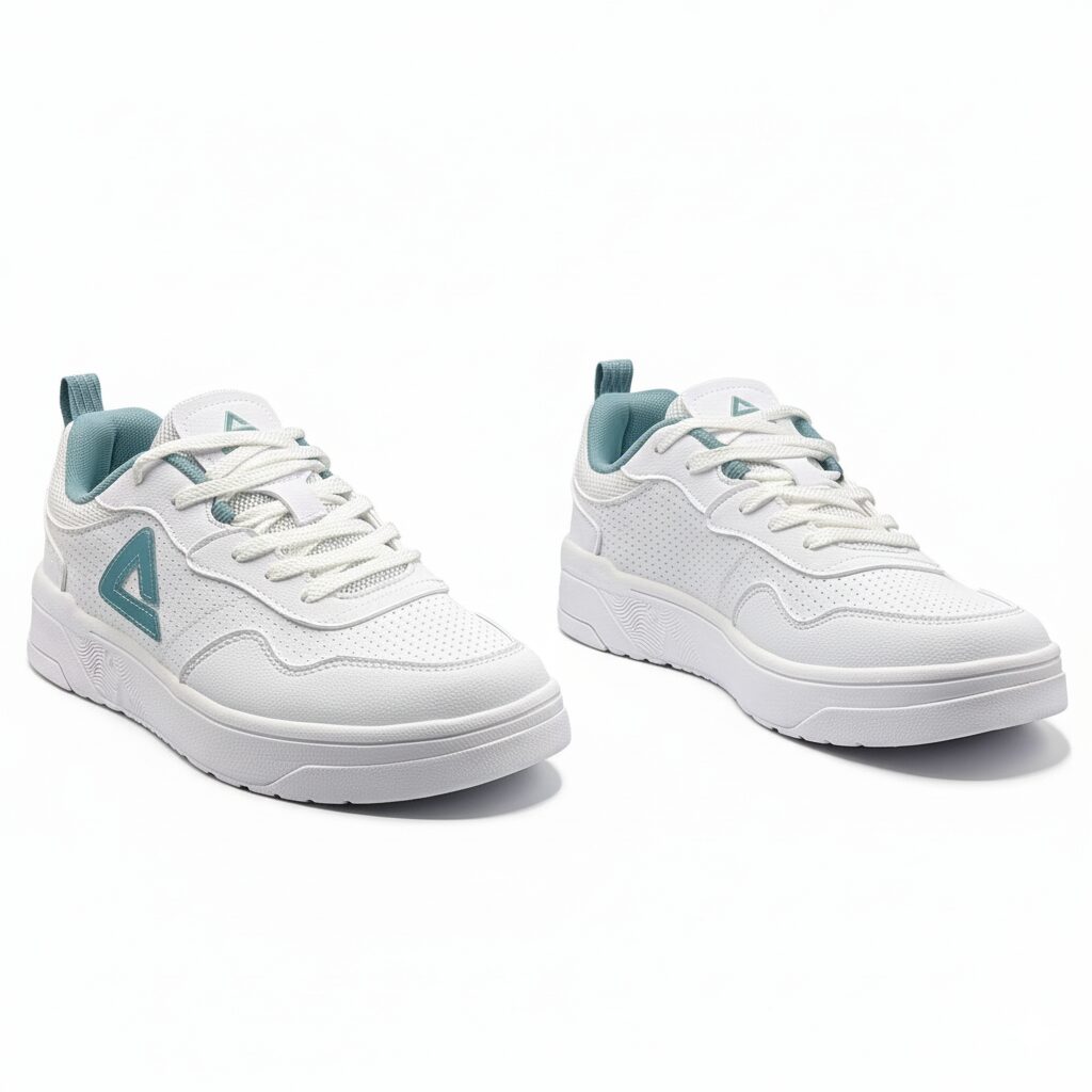 Peak Taichi Casual Flat Shoes White/Green - 2