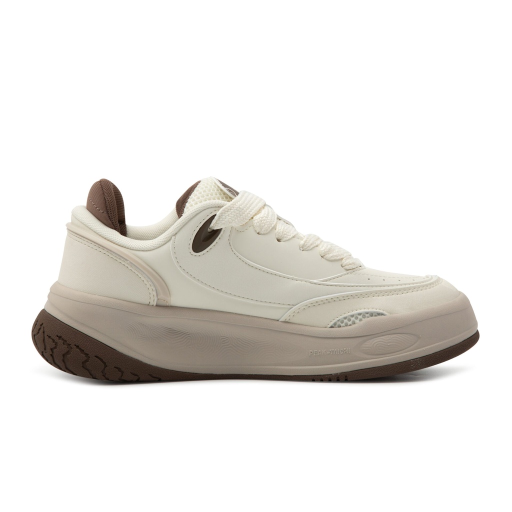 Peak Taichi Casual Shoes Canvas White/Brown - 4