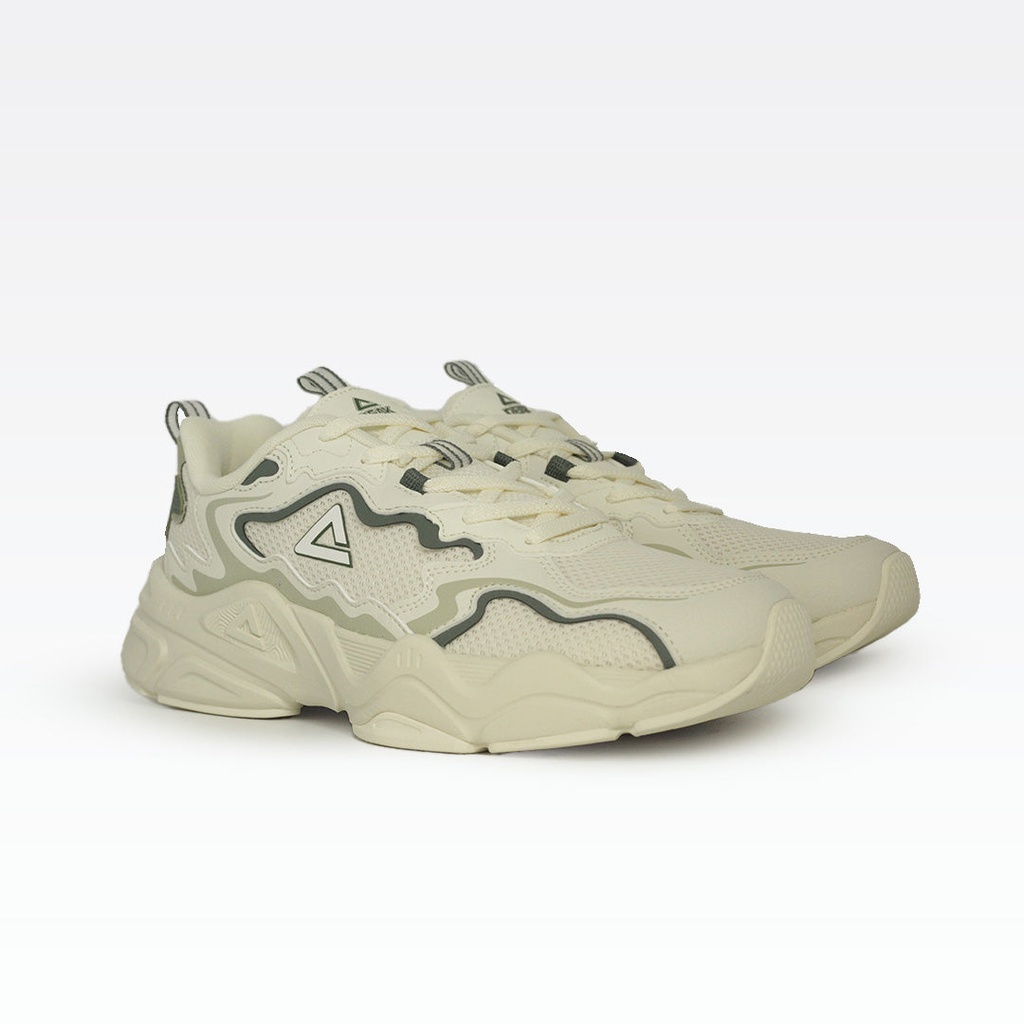 Peak Taichi Retro Casual Shoes Canvas White/Green - 2