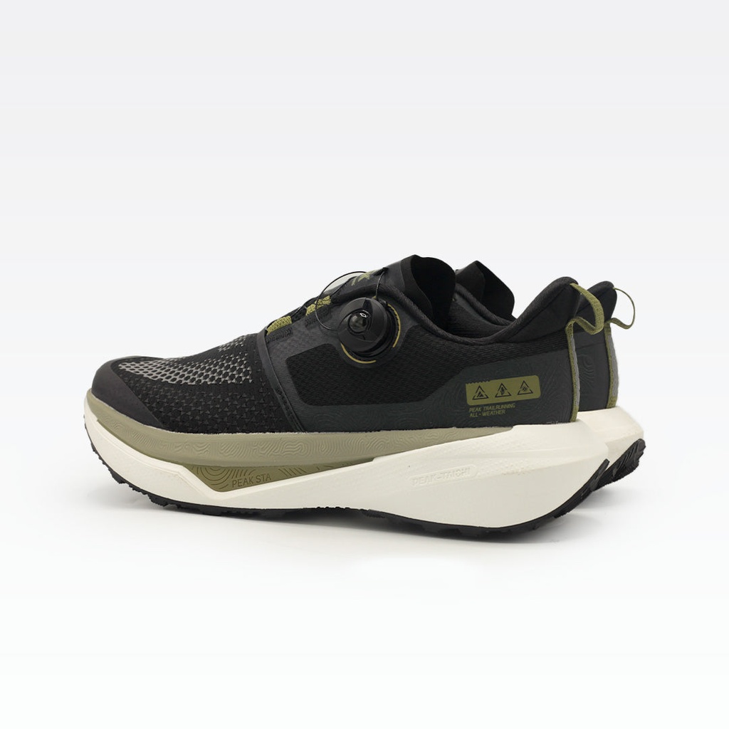 Peak Taichi Trail Running Shoes Black/Chrome Green - 4