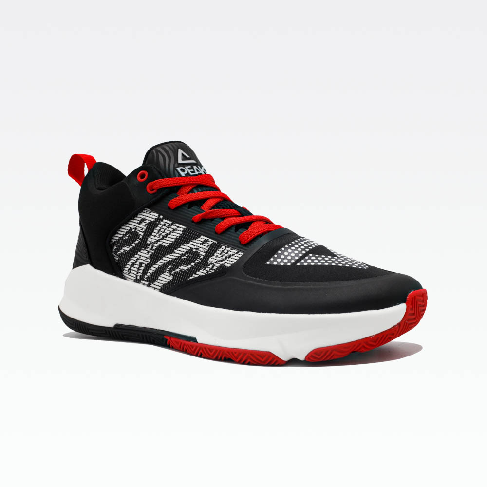 Peak Basketball Shoes Black Red - 3