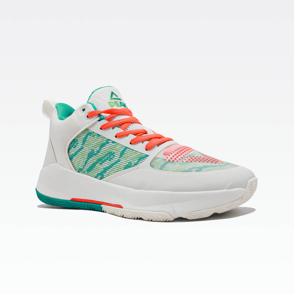 Peak Basketball Shoes Off White Green - 3