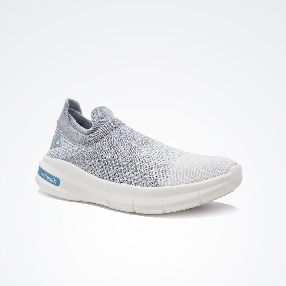 Peak Walking Shoes White Melange Grey - 3