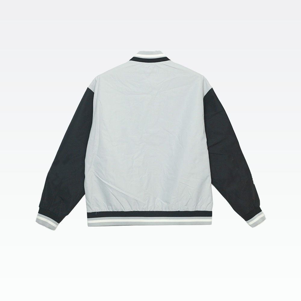 Peak Woven Baseball Jacket Sliver Gray - 2