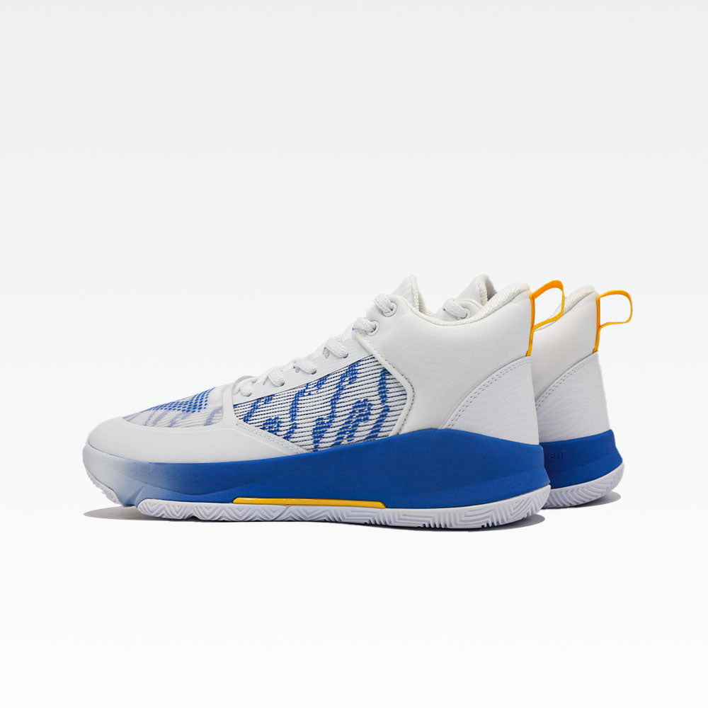 Peak Basketball Shoes White Blue - 4