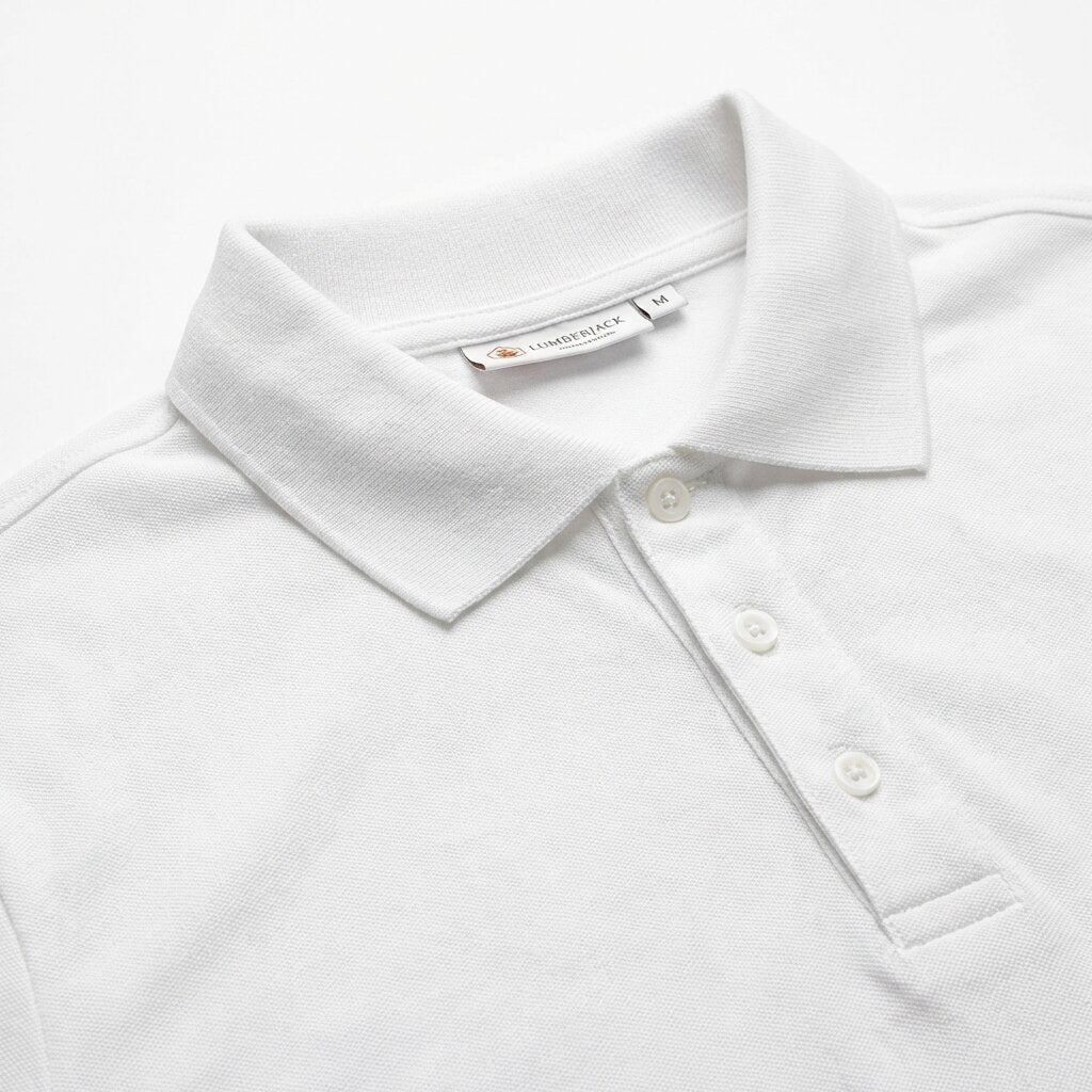 Lumberjack Men Polo Essentials Mini Logo White - 3
