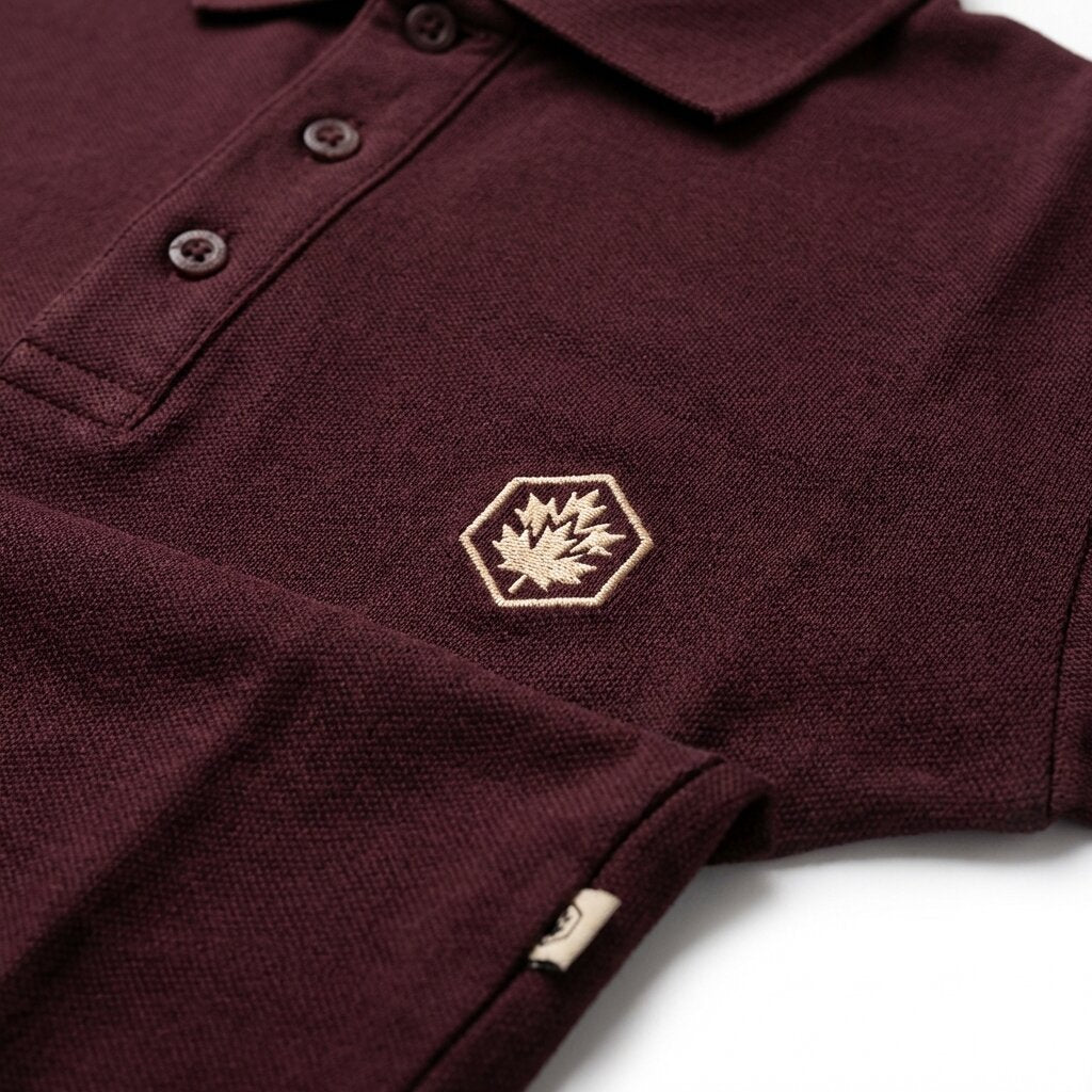 Lumberjack Men Polo Essentials Mini Logo Burgendy - 3