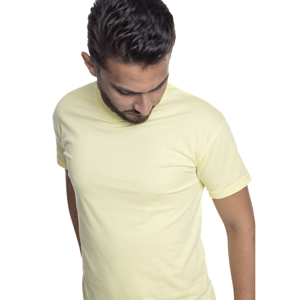 Depart T-Shirt Homme Jaune 100% Coton Simple - 2