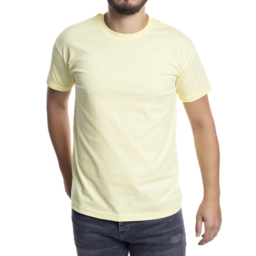 Depart T-Shirt Homme Jaune 100% Coton Simple - 4
