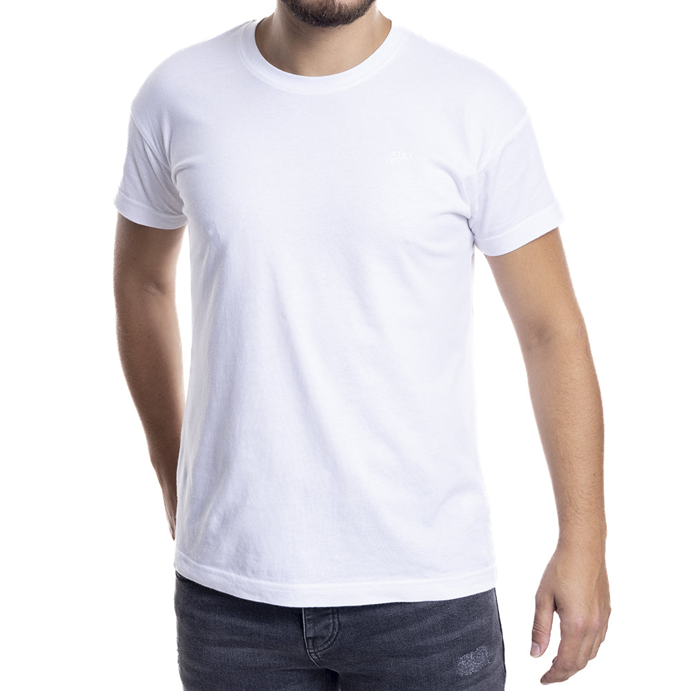Depart T-Shirt Homme Blanc 100% Coton Simple - 2