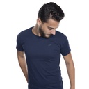 Depart T-Shirt Homme Bleu Marine 100% Coton Simple - 3