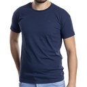 Depart T-Shirt Homme Bleu 100% Coton Simple - 4