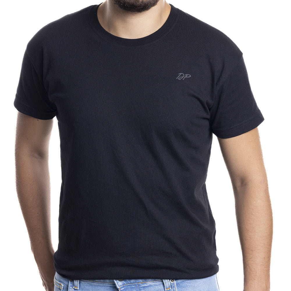 Depart T-Shirt Homme Noir 100% Coton Simple - 2