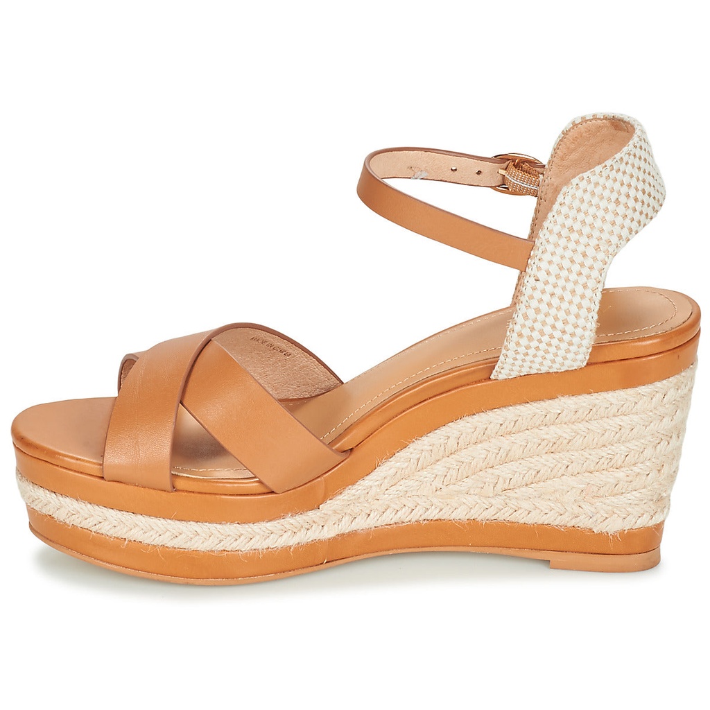 Andre Sandales Femme Sand Cuir Marron Beige - 4