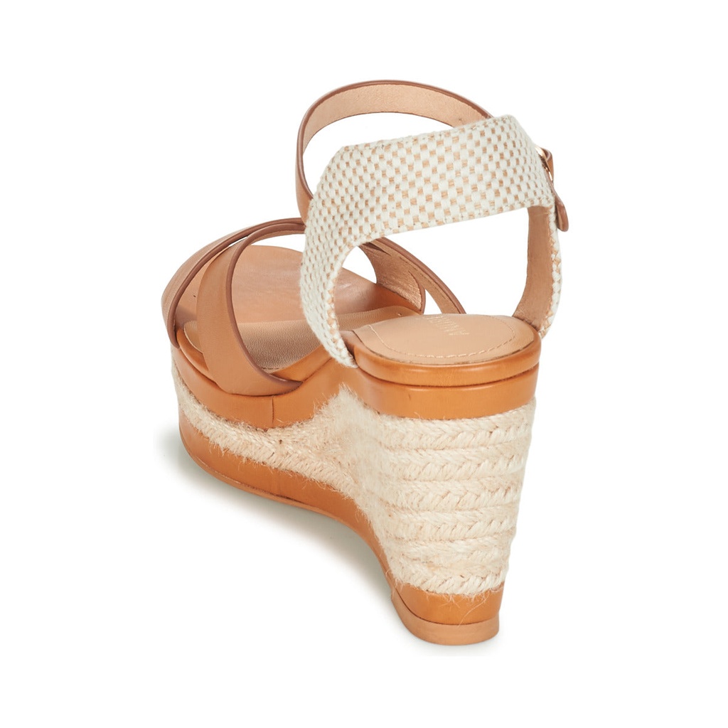 Andre Sandales Femme Sand Cuir Marron Beige - 5