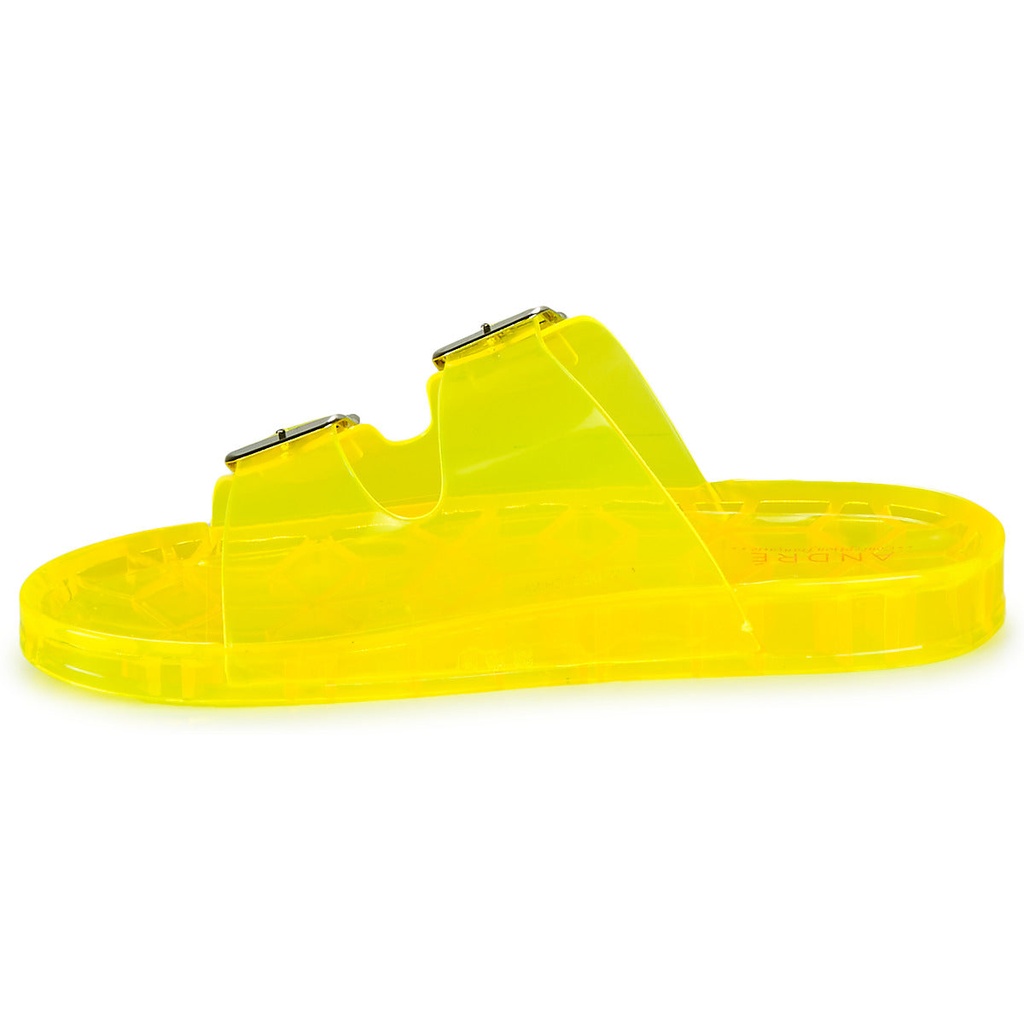 Andre Mules De Plage Femme En Caoutchouc Jaune - 4