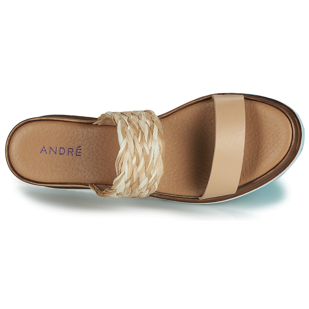Andre Sabots Femme Romarine Cuir Beige - 6