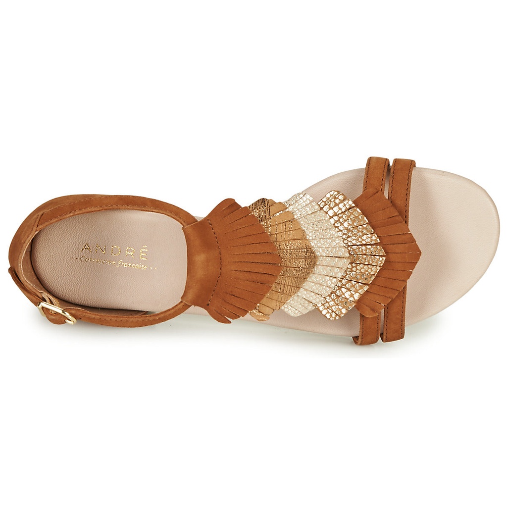 Andre Sandales Femme Briana Daim Marron - 6