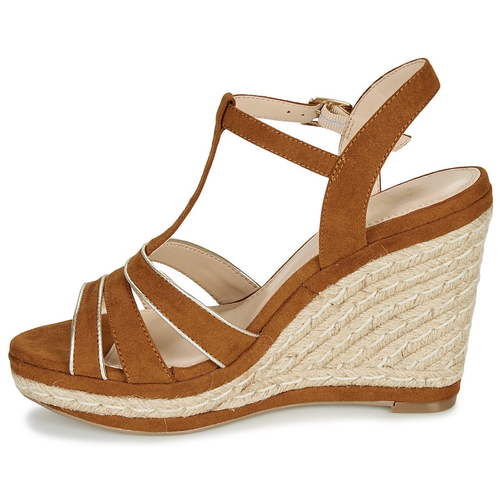 Andre Sandales Femme July Cuir Marron - 4