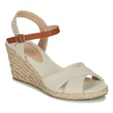Andre Sandales Femme Pauletta Textile Beige - 2