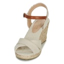 Andre Sandales Femme Pauletta Textile Beige - 3