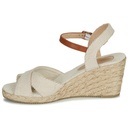 Andre Sandales Femme Pauletta Textile Beige - 4