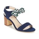 Andre Sandales Femme Supens Daim Bleu - 2