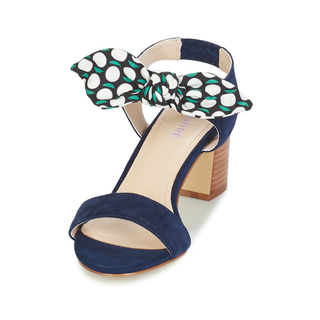 Andre Sandales Femme Supens Daim Bleu - 3