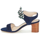 Andre Sandales Femme Supens Daim Bleu - 4