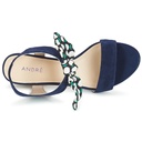 Andre Sandales Femme Supens Daim Bleu - 6