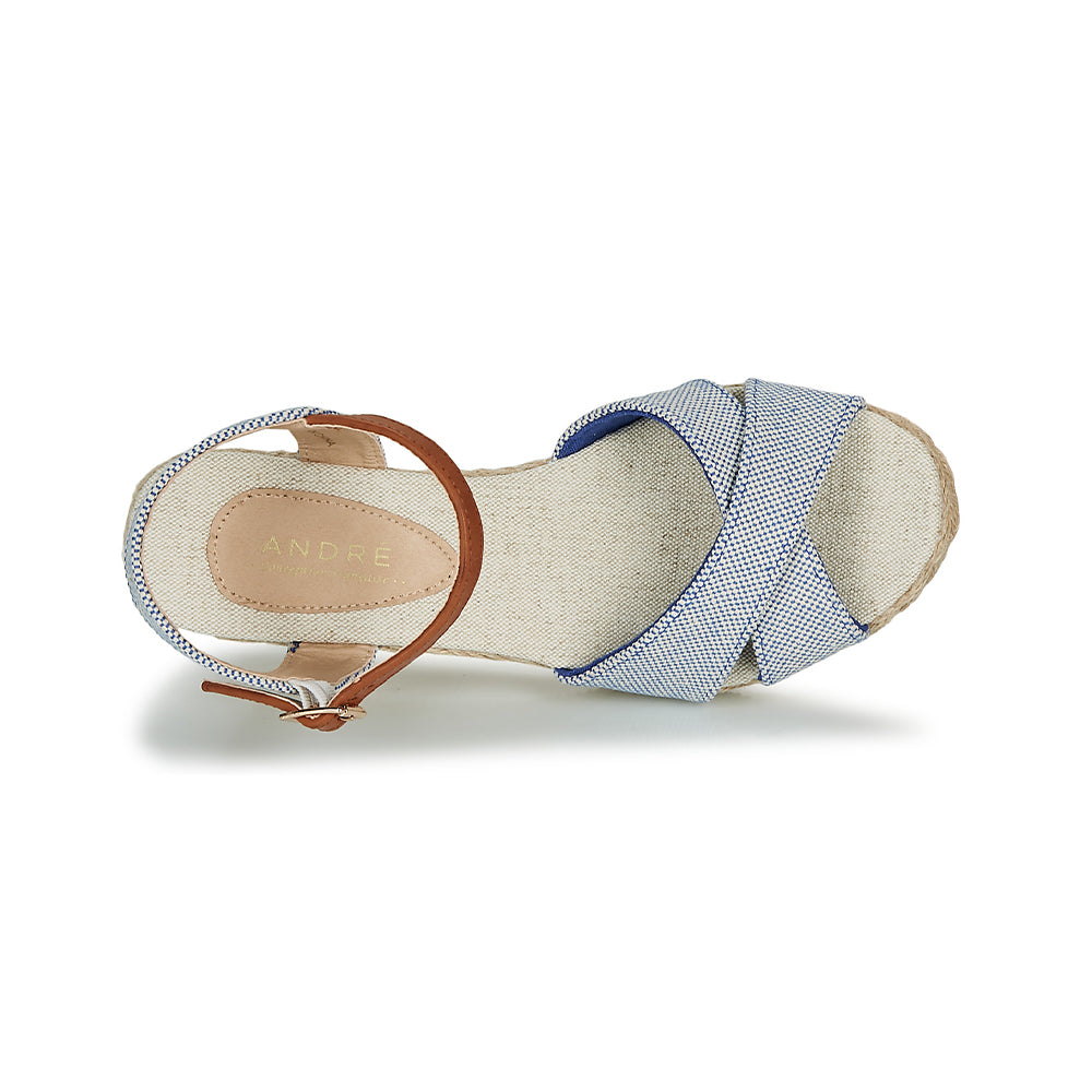 Andre Sandales Femme Pauletta Textile Bleu - 2