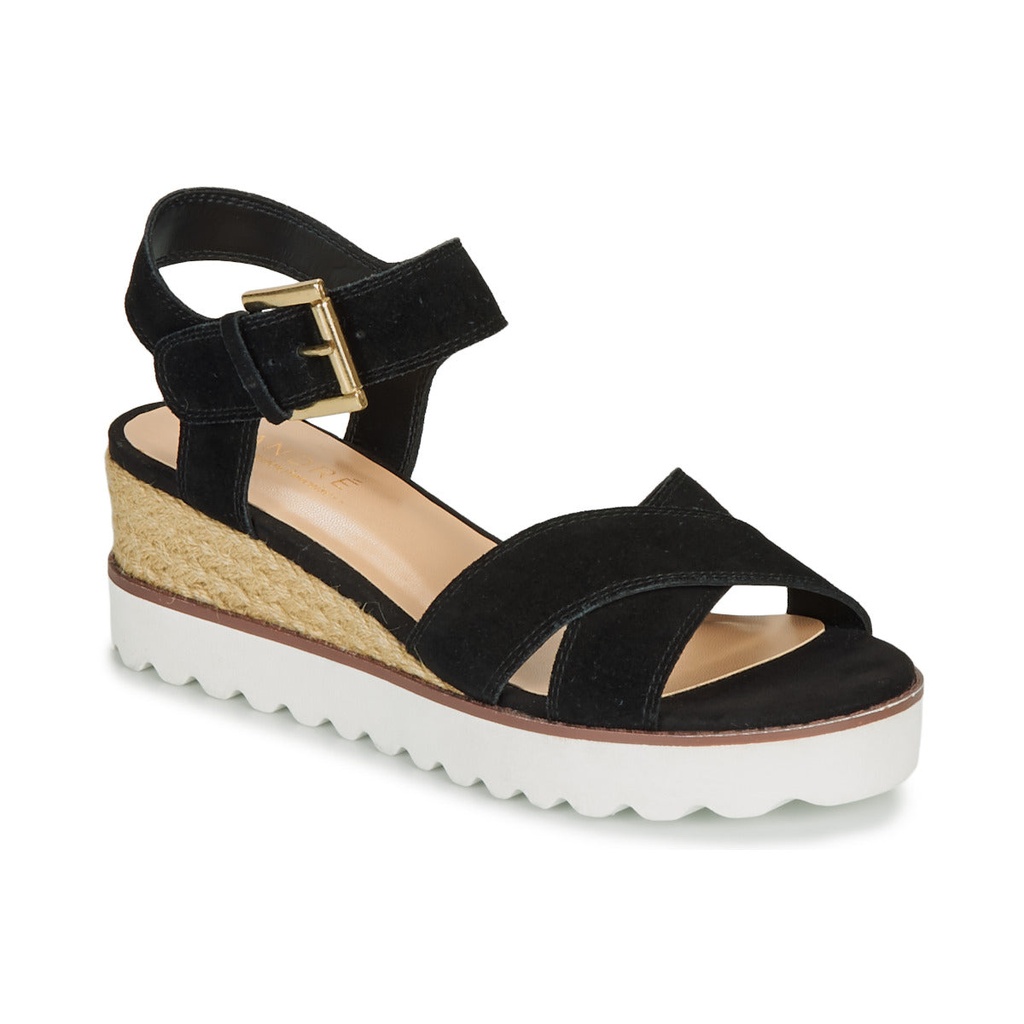 Andre Sandales Femme Daim Noir - 2