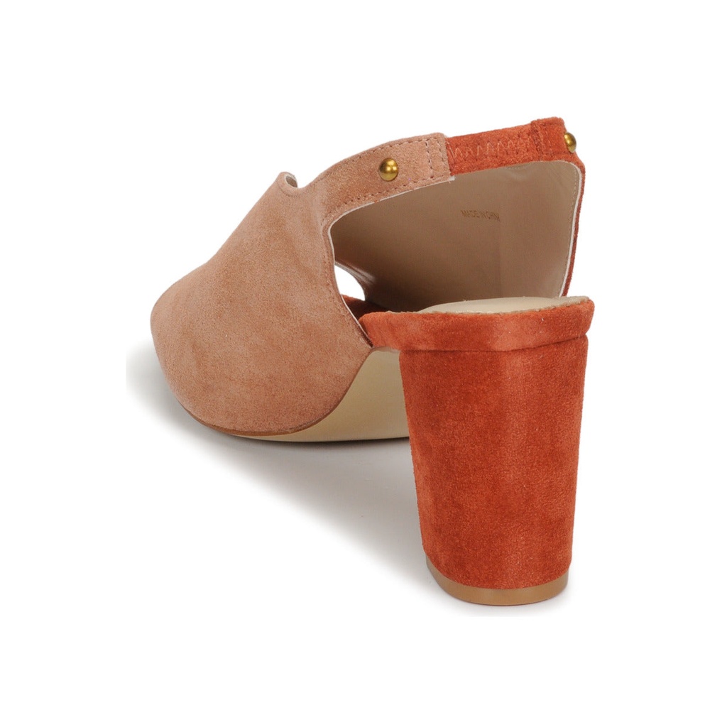 Andre Escarpins Femme Lillusioniste Daim Orange - 5