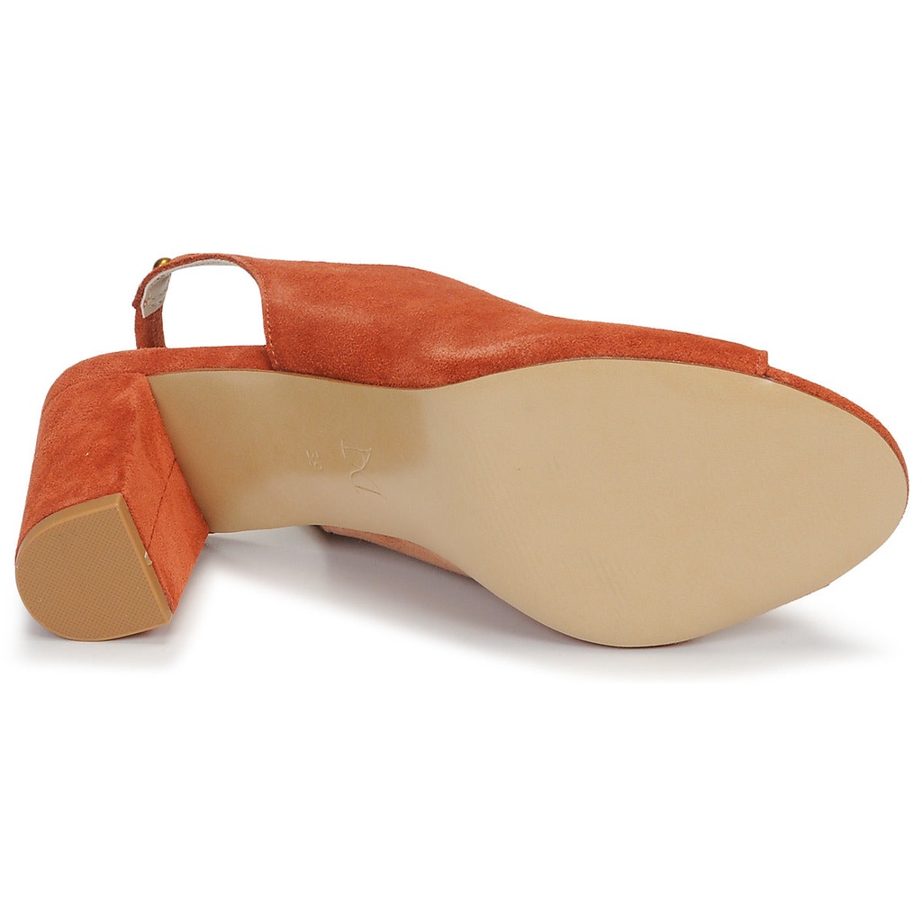 Andre Escarpins Femme Lillusioniste Daim Orange - 7