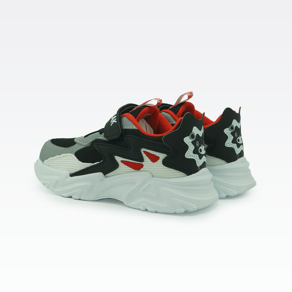 Kids Casual Shoes Black Sliver Gray - 4