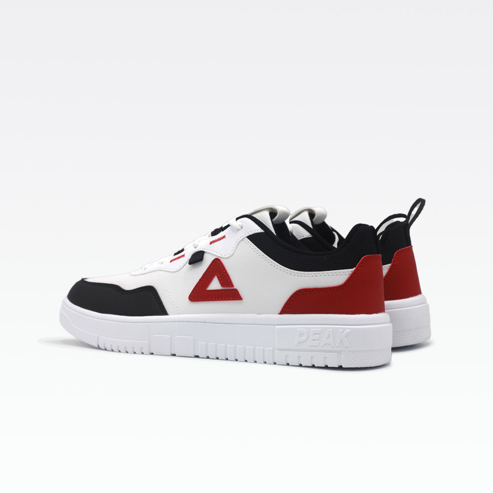 Peak Casual Shoes White black dark red - 3