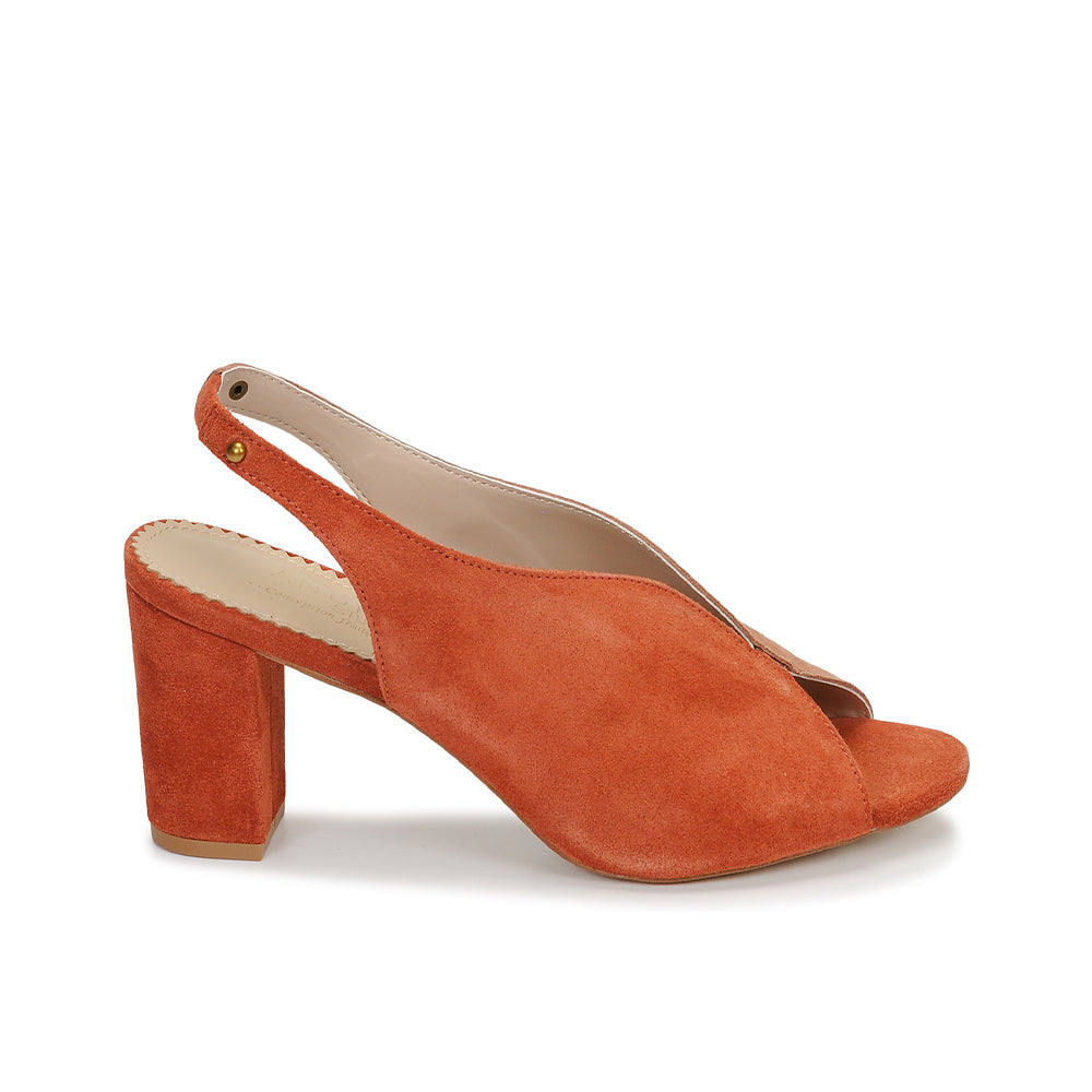 Andre Escarpins Femme Lillusioniste Daim Orange