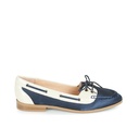 Andre Mocassins Femme Cuir Bleu Beige
