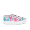 Andre Espadrilles Femme Textile Bleu Rose