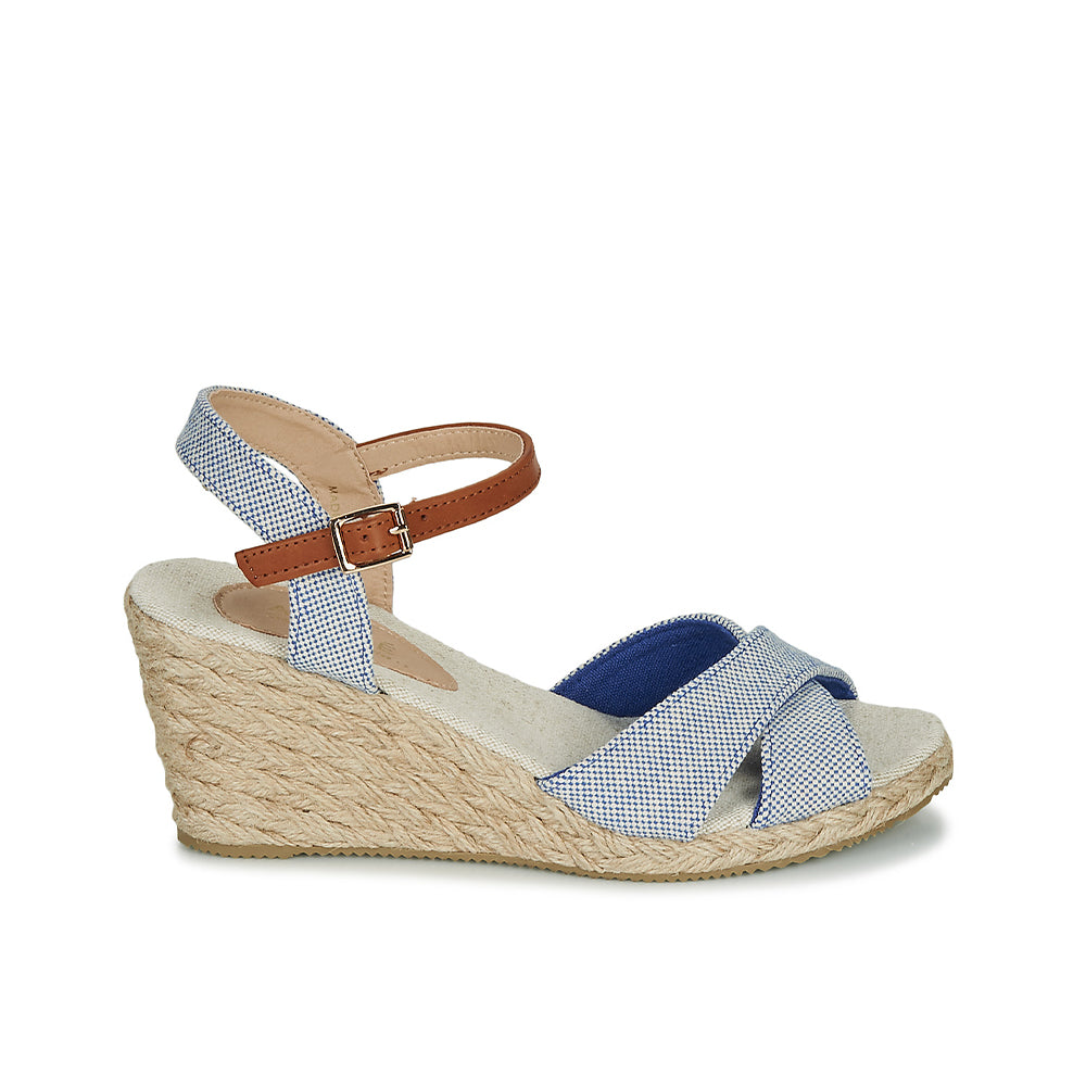 Andre Sandales Femme Pauletta Textile Bleu
