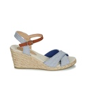 Andre Sandales Femme Pauletta Textile Bleu