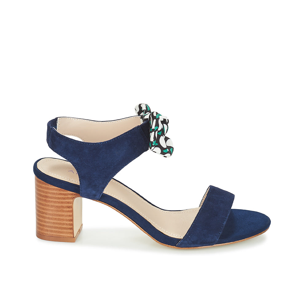 Andre Sandales Femme Supens Daim Bleu